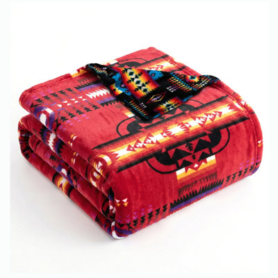 Plush Western Fleece Blanket, Double Sided