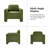 Werts 36" Modern Curved Chenille Armchair-1718784
