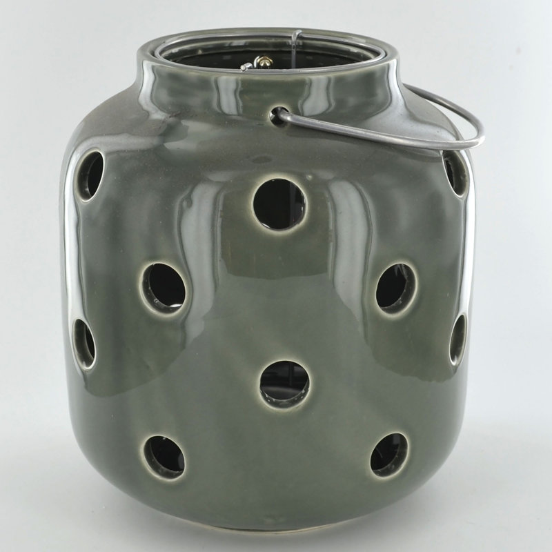 Concrete / Cement Fireplace Lantern, Grey