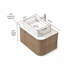 Meuble-lavabo de salle de bain 30 po avec lavabo, armoire de rangement murale rayée à bords arrondis avec lavabo à tiroir rectangulaire en céramique, sans robinet, pré-assemblé-126271469
