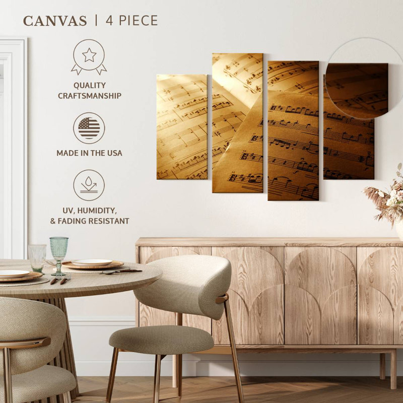 Abarca Printed Musical Notes, 22" H x 36" W