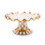 Mocha Check Ceramic Fluted Cake Stand