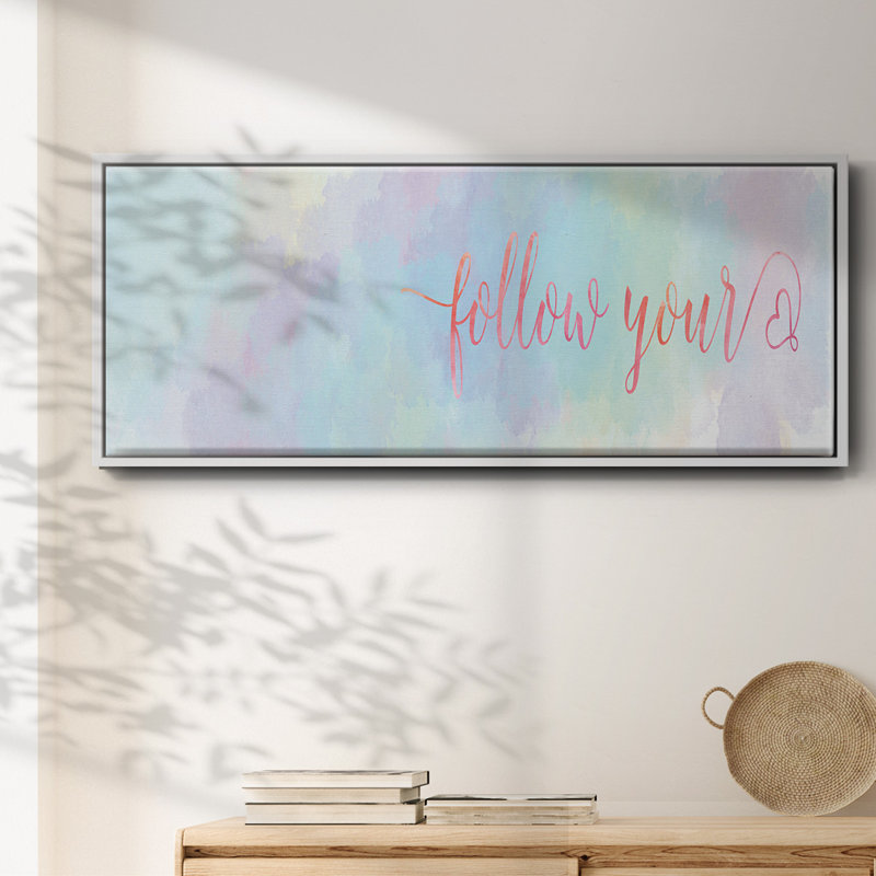 Follow Your- Framed Canvas, 24" H x 60" W