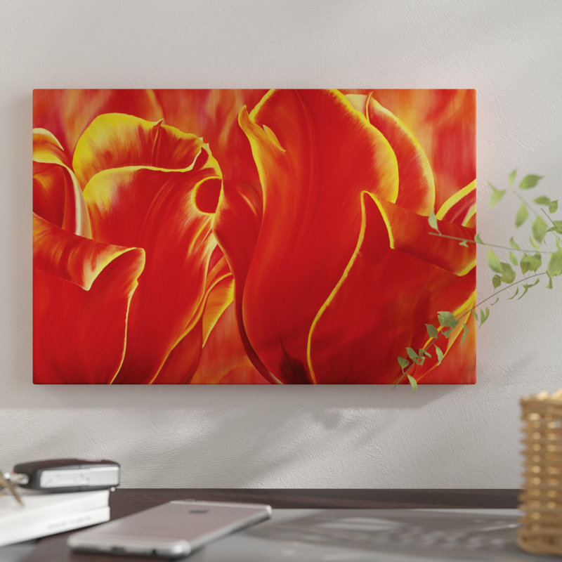« party tulip ii », impression sur toile, H 12 po x l 18 po x P 1,5 po, Toile tendue, Pas de tapis