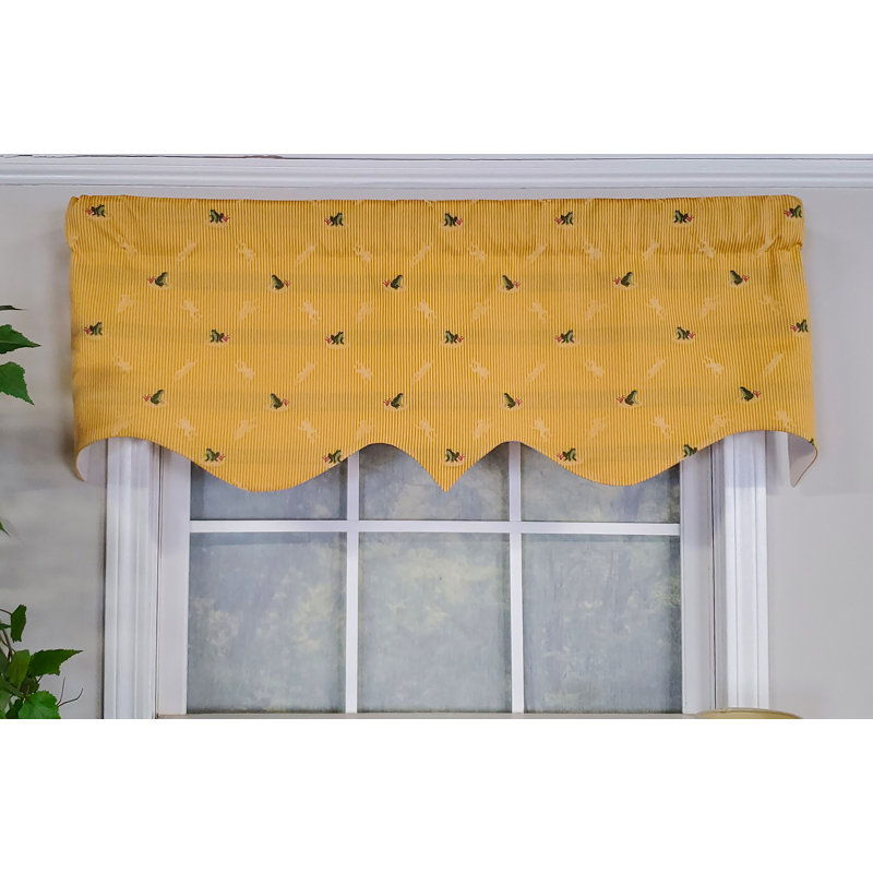Cotton Blend Geometric Window Valance