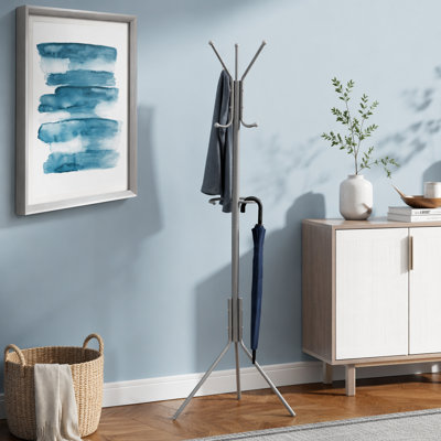 Portemanteau autoportant polyvalent avec plusieurs crochets pour le vestibule et la chambre à coucher