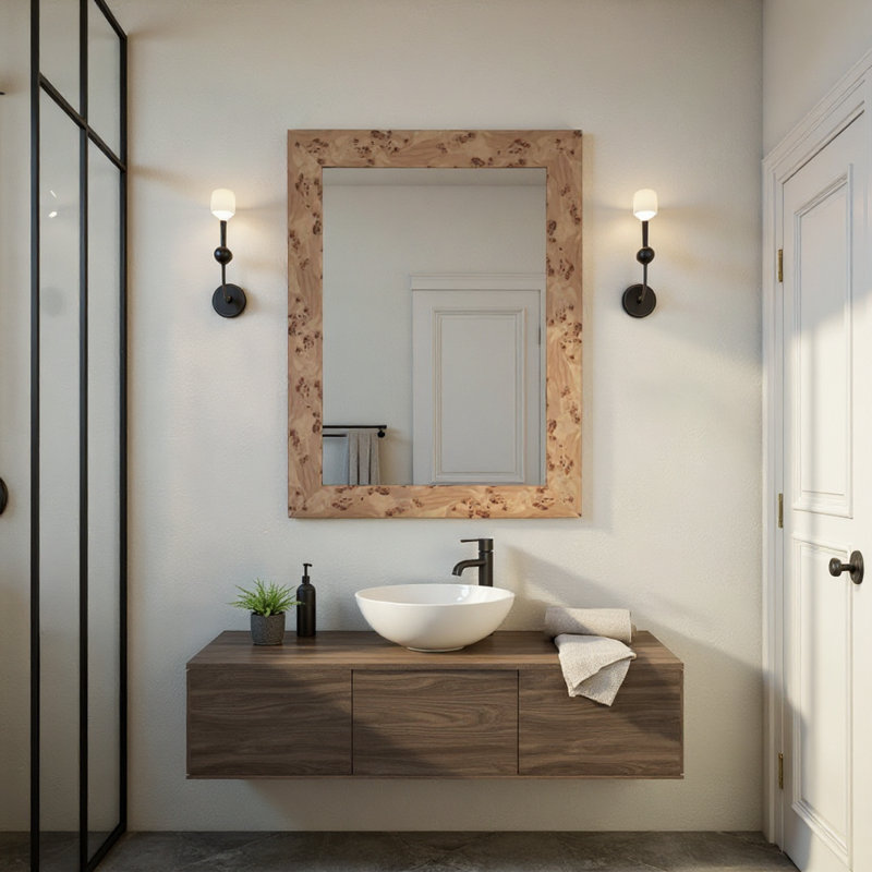 Miroir de coiffeuse Burled, 40 po x 30 po