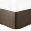 Couette 7 pièces en charmeuse - Taie d'oreiller plissée taupe, lit king size, style moderne, entretien facile