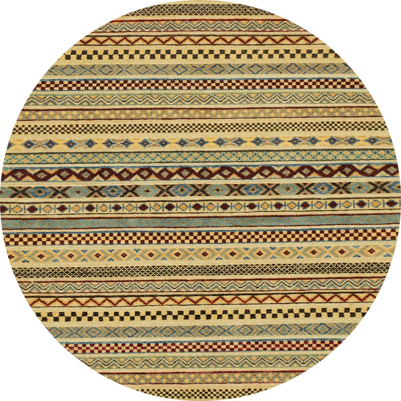 Abstract Indoor Rug, Round 6'