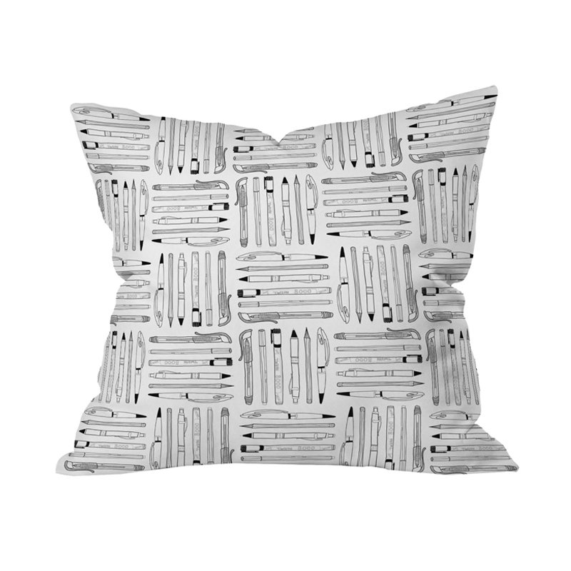 Coussin bianca de coussins de création massive, 18 po x 18 po