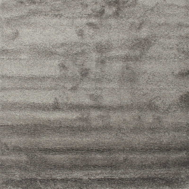 Tapis gris zone contemporaine, Carré 3 pi