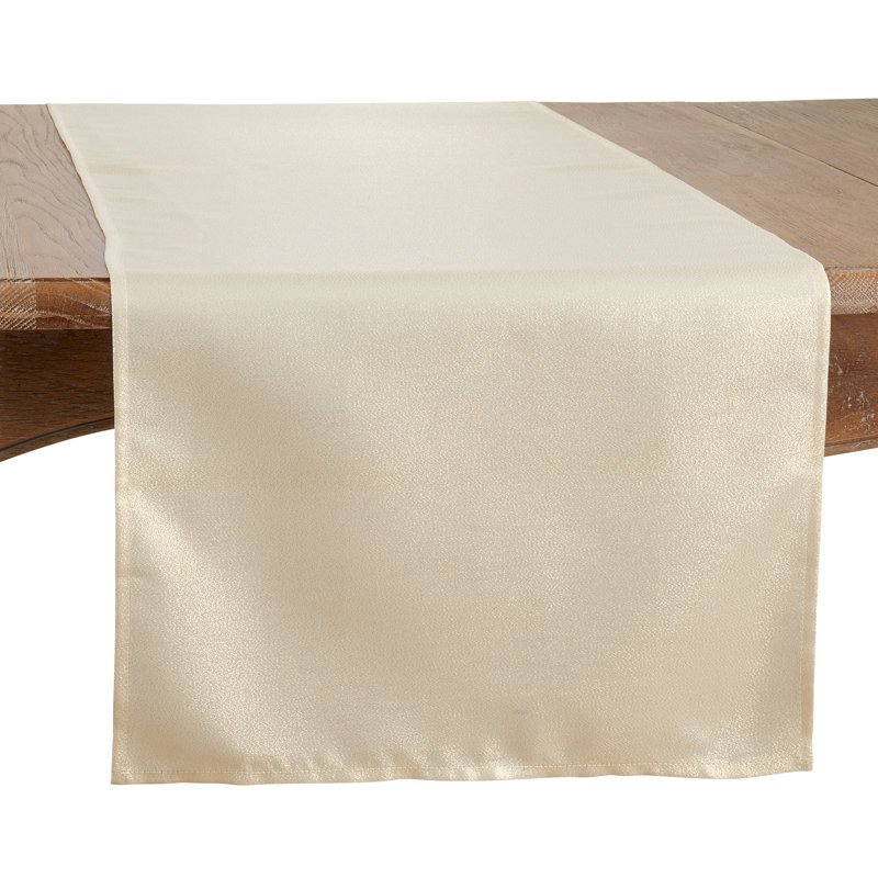 Runner_Table Runner With Shimmering Design, Gold, 90" x 18"