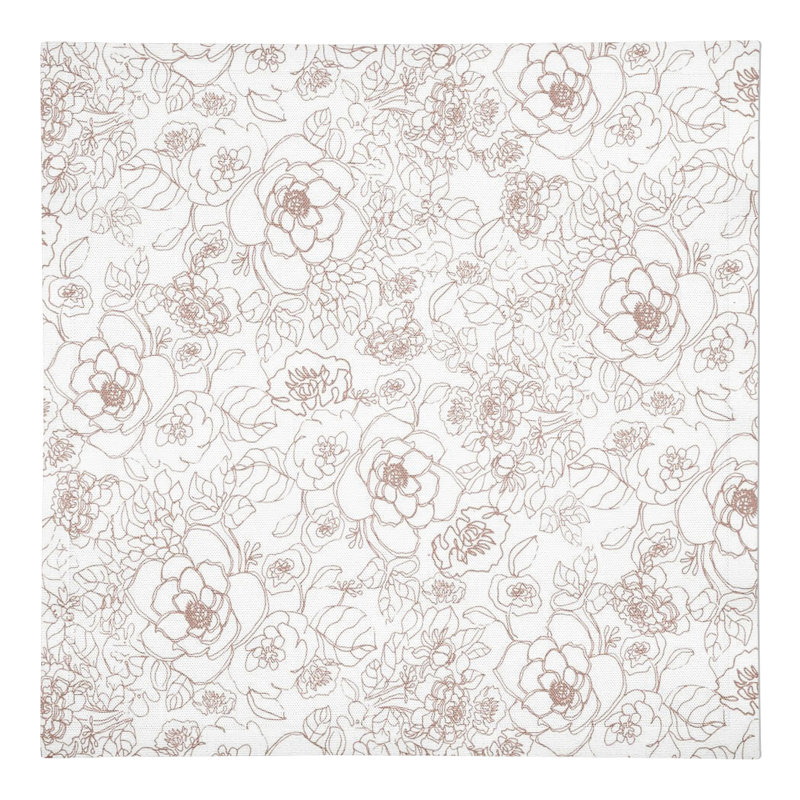 Floral Rectangular Napkin, Pink