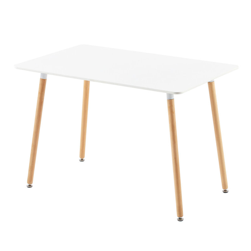 Modern Minimalist Style Dining Table,Rectangular Table Office Table For Dining Room Living Room, White, 23.62" W x 43.31" L