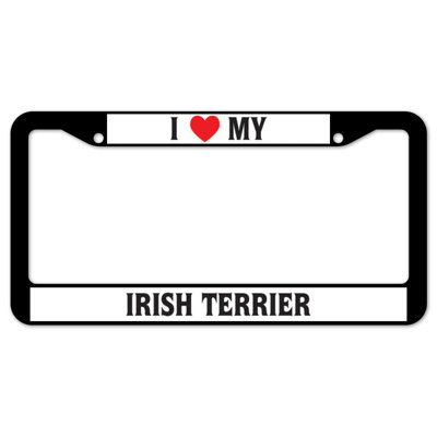 I Love My Irish Terrier Plate Frame