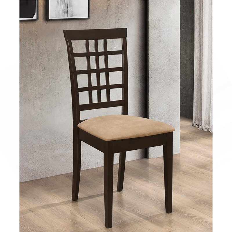 Ensemble de 2 chaises d'appoint à dossier en cappuccino et beige