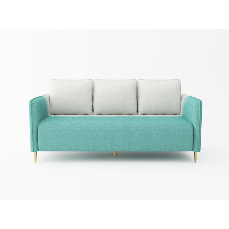 Haillie 76" Velvet Round Arm Sofa