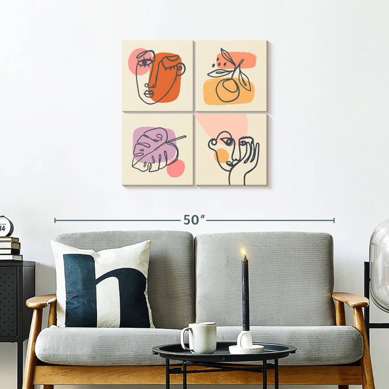 Leisha Various Faces I, 26" H x 26" W