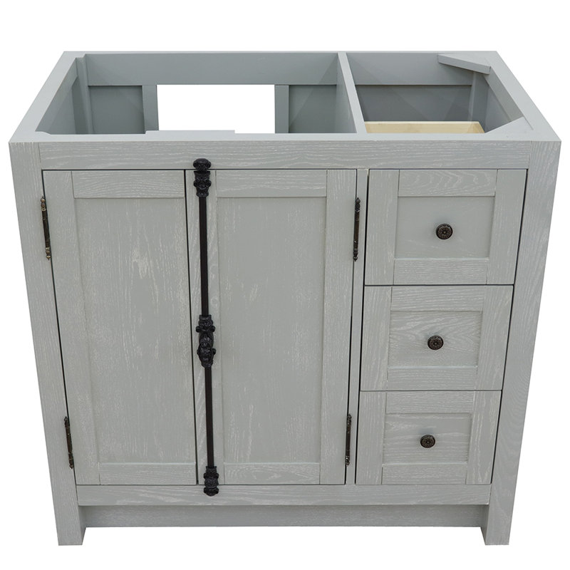Base de meuble-lavabo simple 36 po Bellaterra, Gris sauge