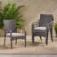  Ensemble repas 5 pièces en rotin avec 4 chaises et coussins de patio, gris