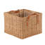 Panier de rangement décoratif et fonctionnel brun en rotin tissé à la main Cole avec poignées en cuir