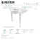 Templeton White Ceramic Rectangular Console Bathroom Sink with Overflow