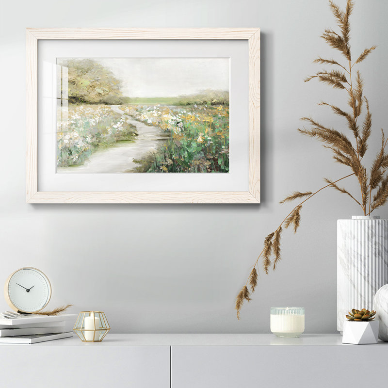 " Quiet Meadow ", White, 14" H x 20" W x 1.5" D