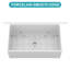 Évier de cuisine de ferme blanc 30 pouces - Cuvette simple réversible en porcelaine