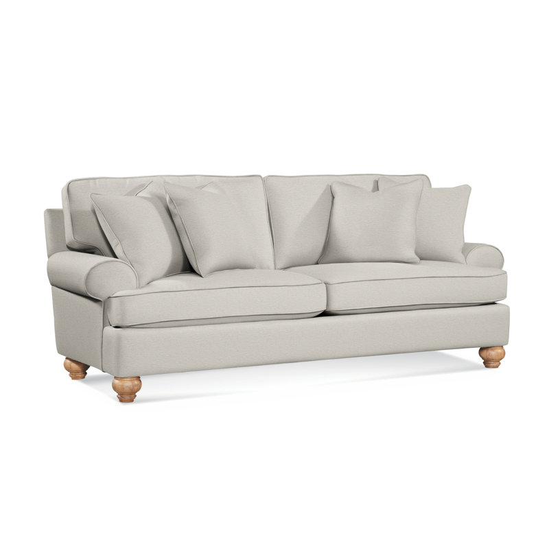 Artisan Landing Upholstered 86'' Sofa, Hatteras, White Performance Fabric; 0851-94