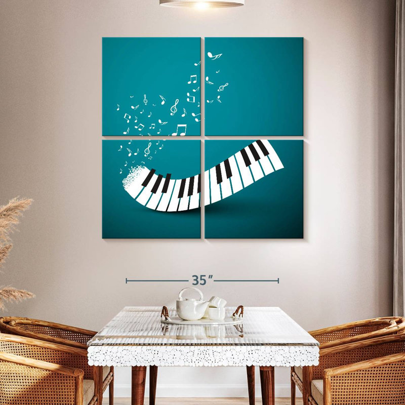 Abarca Piano Keyboard Notes, 45" H x 45" W
