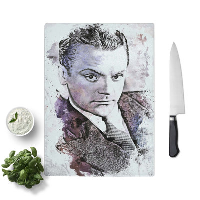 Glass James Cagney in Abstract Chopping Board
