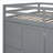 Soft Gray Solid Wood Full Size Loft Bed Frame, Space-Saving Contemporary Storage Bed for Small Bedrooms
