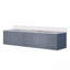 Meuble-lavabo double l 84 po x P 22 po avec comptoir en quartz blanc-1375126458