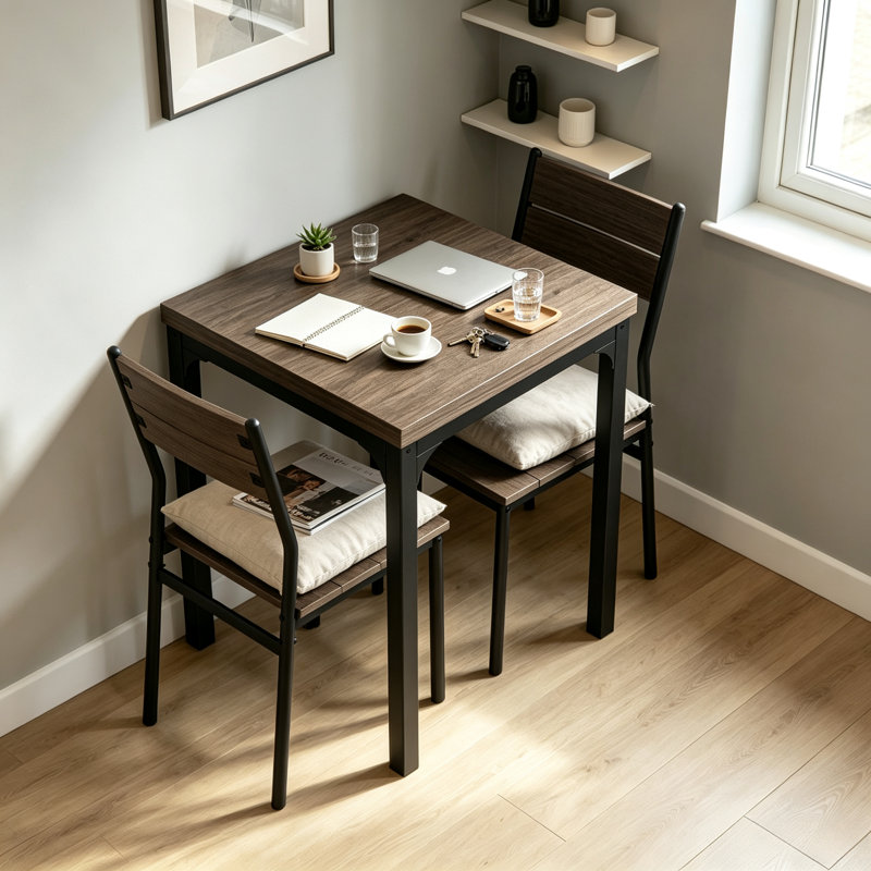 Dining Set, Grey, Gray+Black