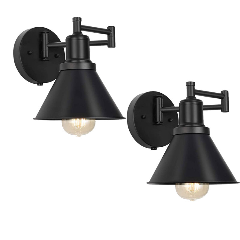 Plug in Wall Sconce Swing Arm Lamp