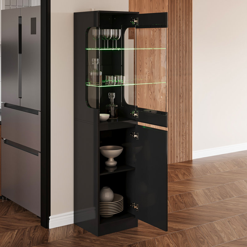 Vitrine verticale haute brillance 70,8 "avec lumières DEL