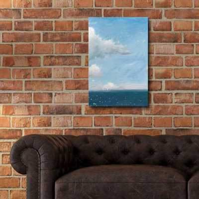  «Open Sea Blue C» par James Wiens, art mural en verre acrylique, 16 po x 24 po