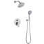 Ensemble de douche complet moderne en nickel brossé 6 ", ensemble de douche 5 fonctions en laiton massif avec valve brute-89748551