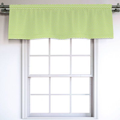 Sateen Chevron Ruffled Window Valance