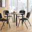 Plateau de table Kee Square, 4 chaises empilables-614626952-614626949-614626974
