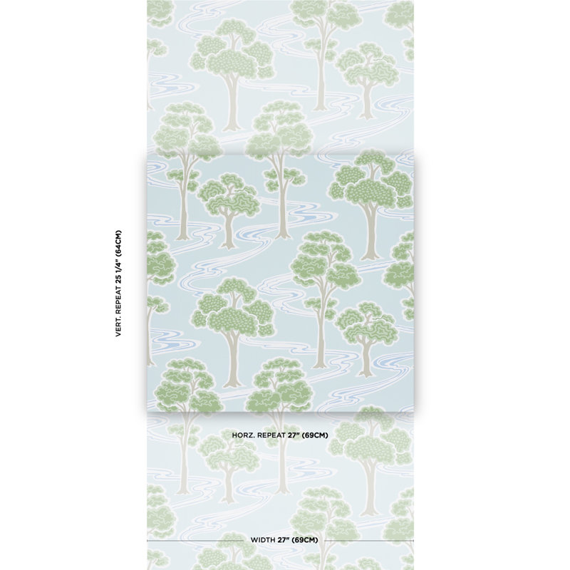Papier peint arbre rivière, Minéral