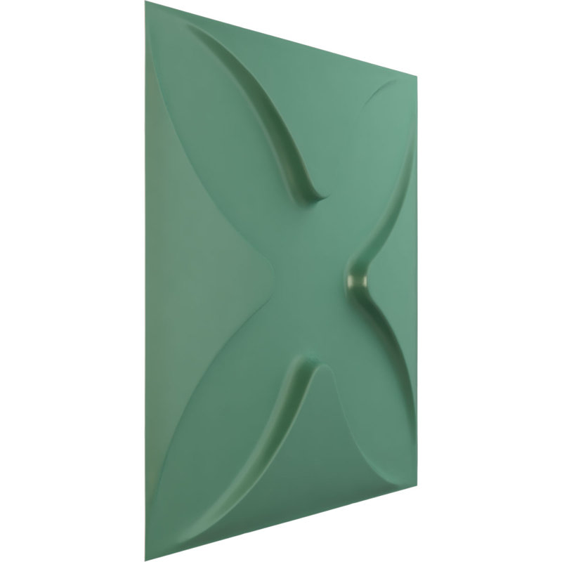 Panneau mural 3D décoratif Austin EnduraWall, H 11,87 po x l 11,87 po, Brume de mer métallique nacrée universelle