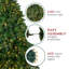 Arbre de Noël artificiel pin moyen 7,5 pi avec lumières DEL blanc chaud 7,5 pi