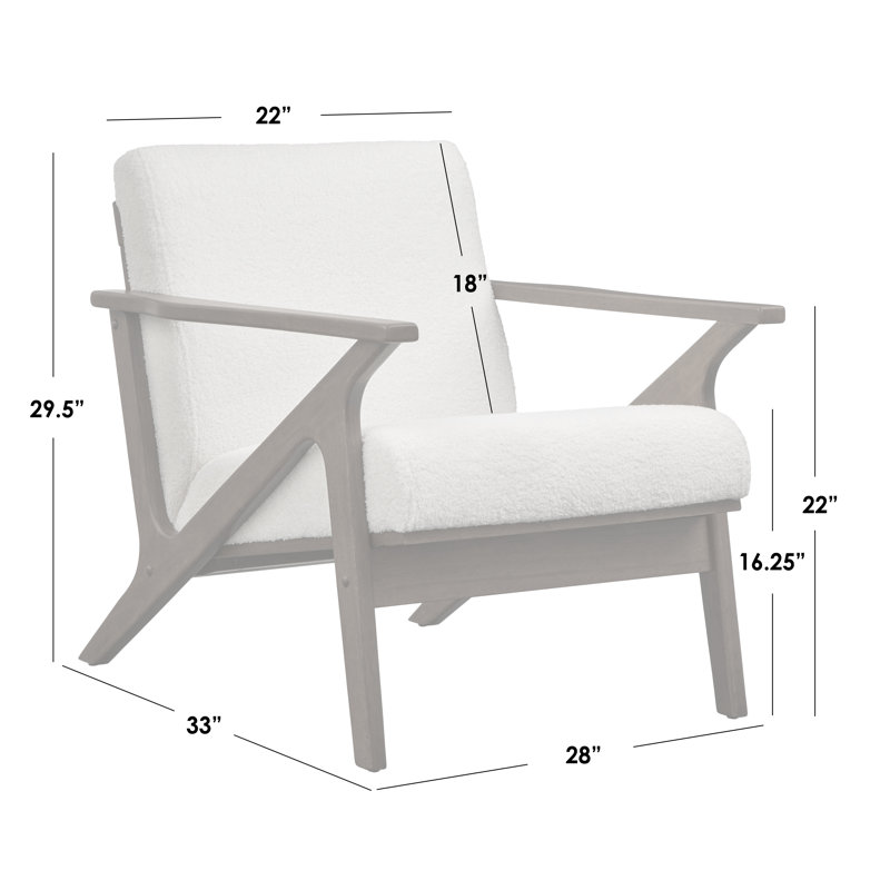 Fauteuil de 28 po de large Choudhury, Similicuir noir, Brown