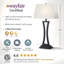 Ensemble de 2 lampes de table en fer forgé à intensité variable H 31 po Burholme-609525036