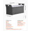 Banc de rangement extérieur PE Rotin 40Gal Deck Box