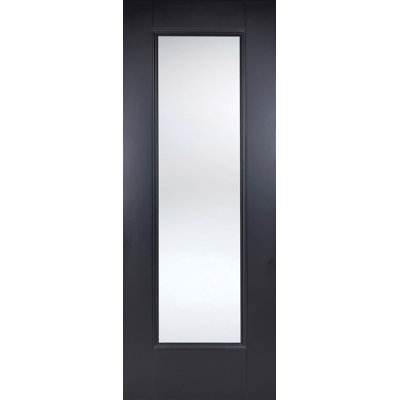Eindhoven Glazed Primed Black Internal Door