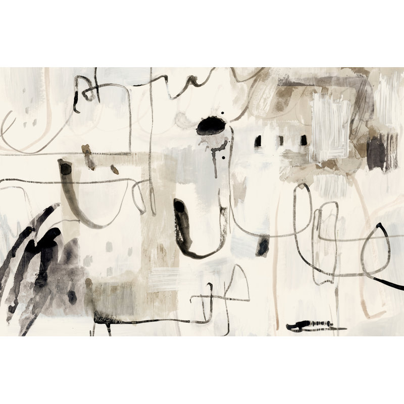 «Net Neutral I» par Victoria Barnes - peinture sur toile tendue, H 32 po x l 48 po