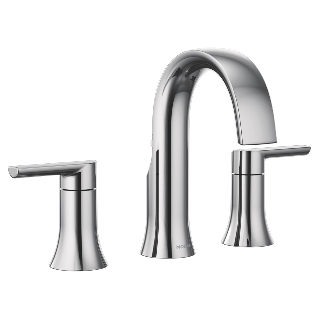 Moen Doux Two-Handle Widespread Bathroom Faucet Trim Kit, Valve Required Moen 