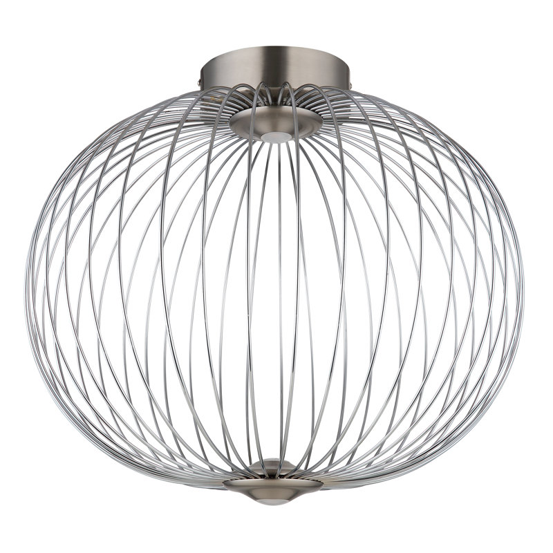 Corderra LED Flush Mount, Nickel, Nickel